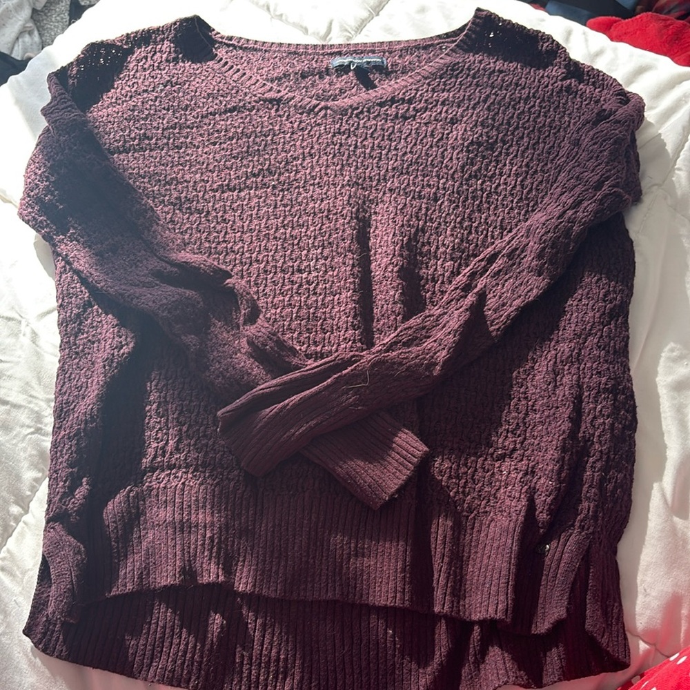 Burgundy American Eagle sweater
